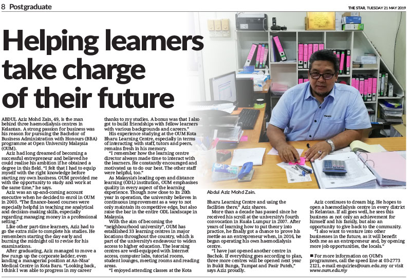 HELPING LEARNERS TAKE CHARGE OF THEIR FUTURE