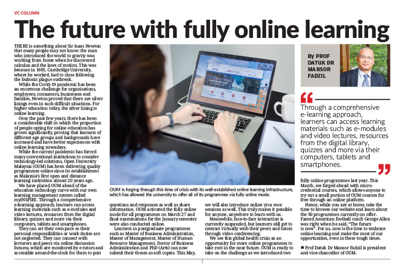 THE FUTURE WITH FULLY ONLINE LEARNING