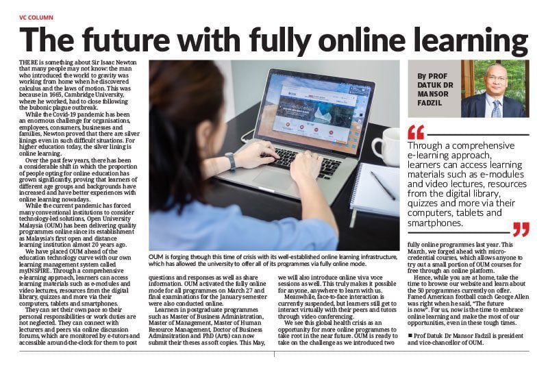 THE FUTURE WITH FULLY ONLINE LEARNING