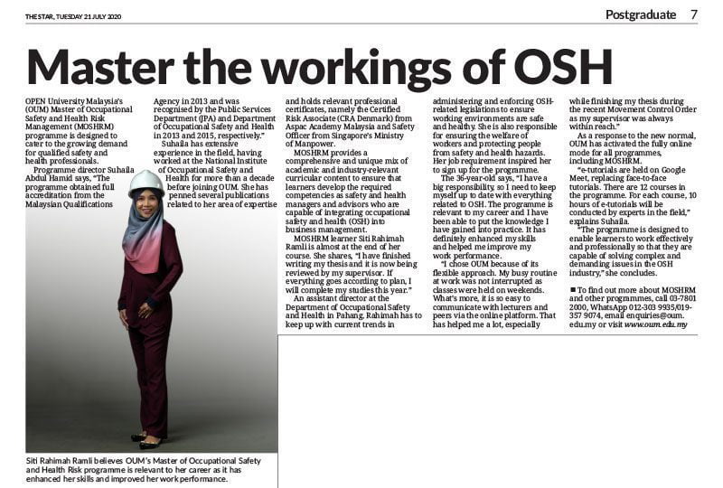 MASTER THE WORKINGS OF OSH