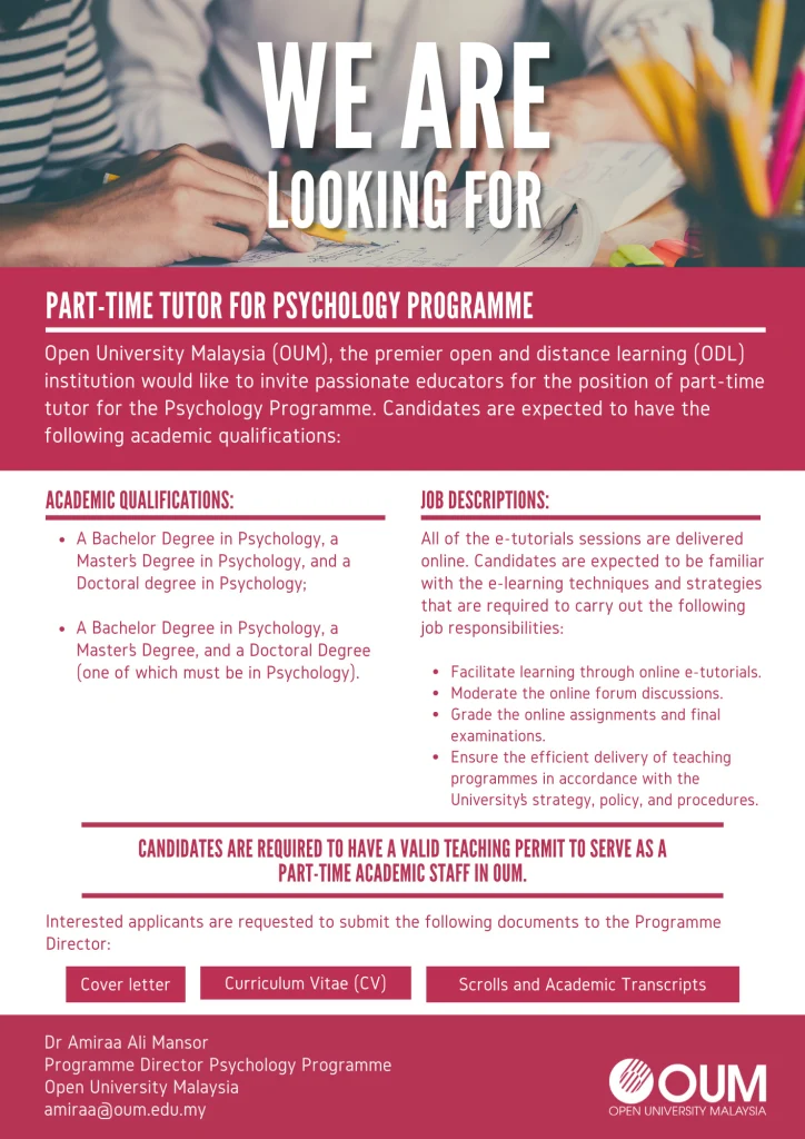 Poster Part-time Academic Psychology